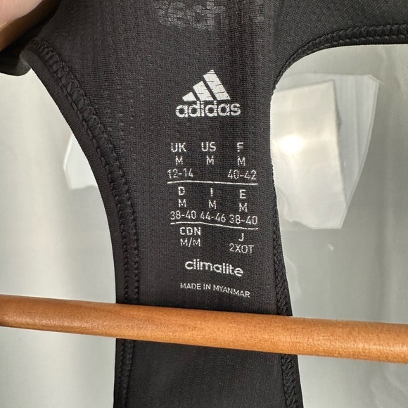 Adidas Techfit Racerback Compression Stretch Climacool Sports Bra Size Medium - Picture 4 of 7